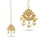 Chand Tikka with Gold Plating Indian Traditional Maang Tikka Women Forehead Jewelry Studded Bridal Party Designer Wedding Forehead Hair Accessories Favor Gift for Her